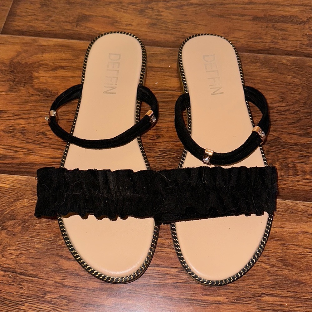 black sandals